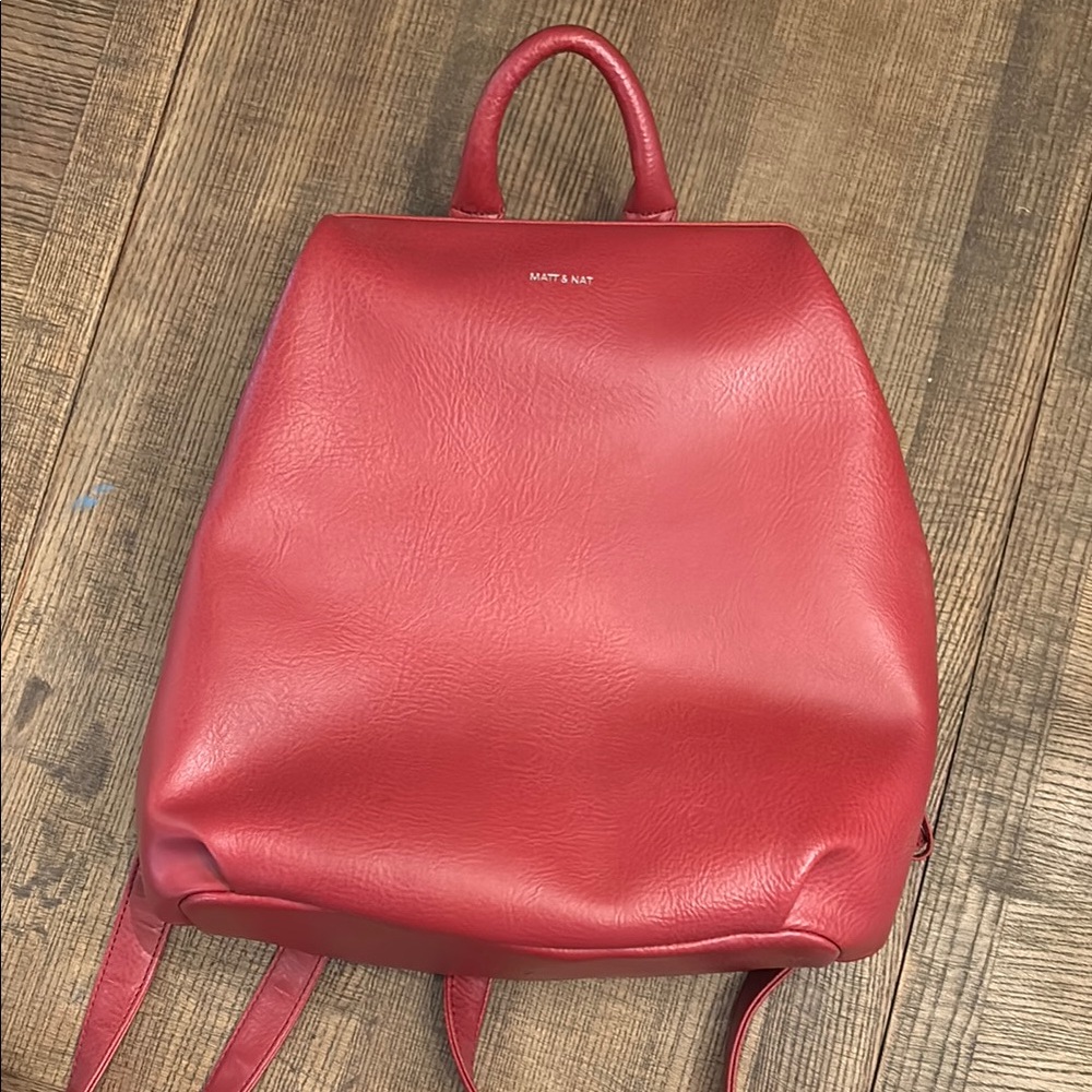 Matt & Nat Crimson Vegan Leather Backpack